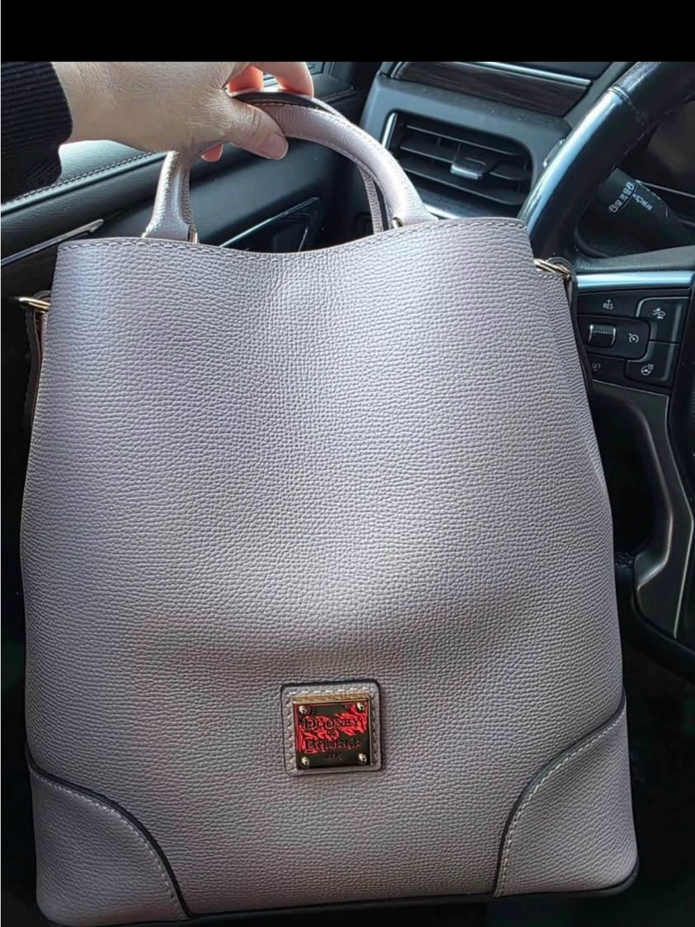 Dooney & Bourke Lilac Pebble Leather Tote